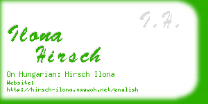 ilona hirsch business card